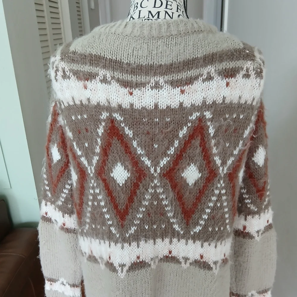 Free People Frosted Fair‎ Isle Cardigan